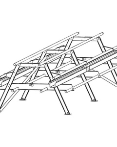 A-rack metal 5800 with 8 perches and 2 feedlines